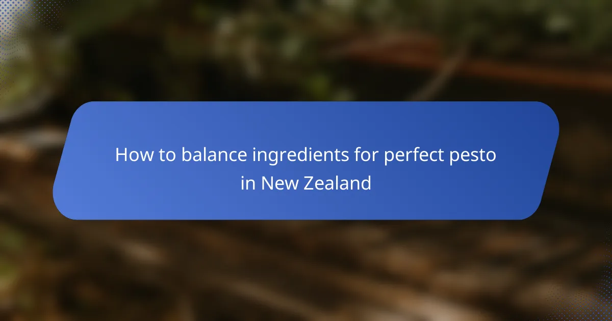 How to balance ingredients for perfect pesto in New Zealand