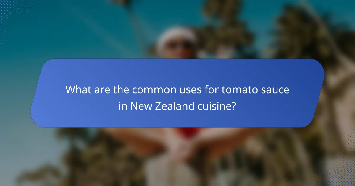 What are the common uses for tomato sauce in New Zealand cuisine?
