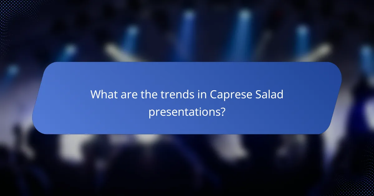 What are the trends in Caprese Salad presentations?