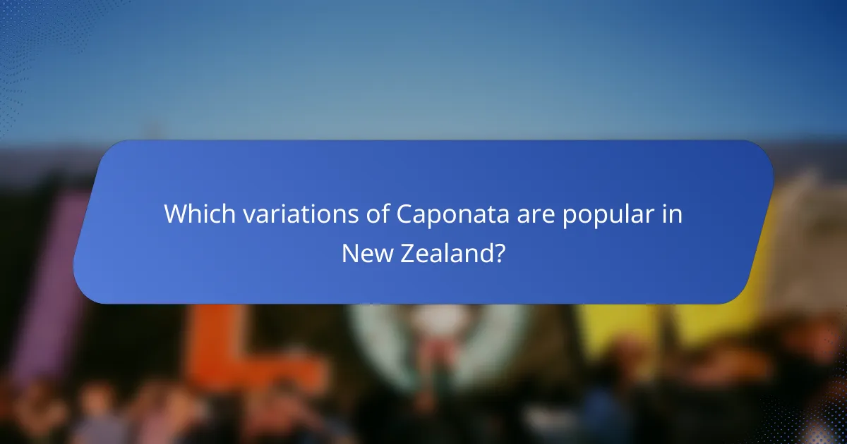 Which variations of Caponata are popular in New Zealand?